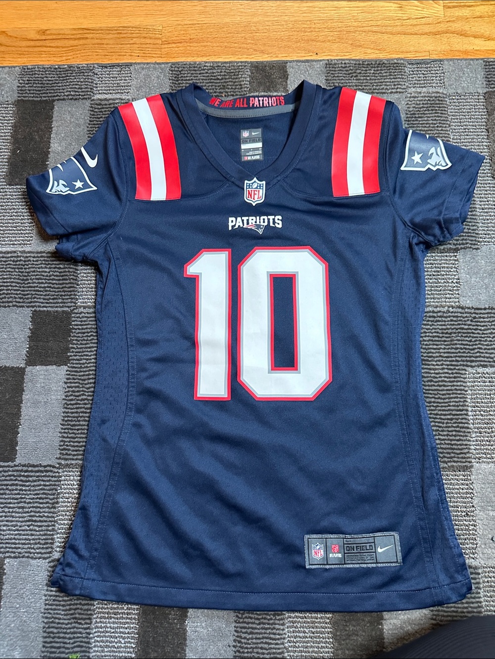 Nike Navy Red White Patriots #10 Football Jersey